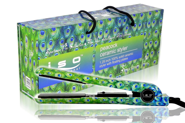 ISO Professional Peacock Ceramic Styler Hair Straightener